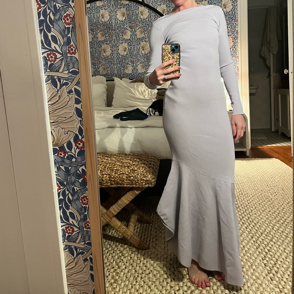 KAREN MILLEN Lavender Long Sleeve Dress Bodycon Open Back